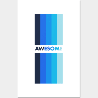 AWESOME BLUE Posters and Art